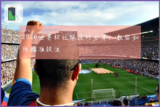 2026世界杯让球技巧分享，教你如何精准投注